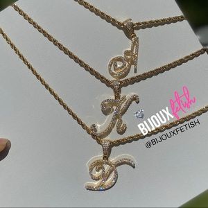 18” Stainless Steel initial Letter necklaces